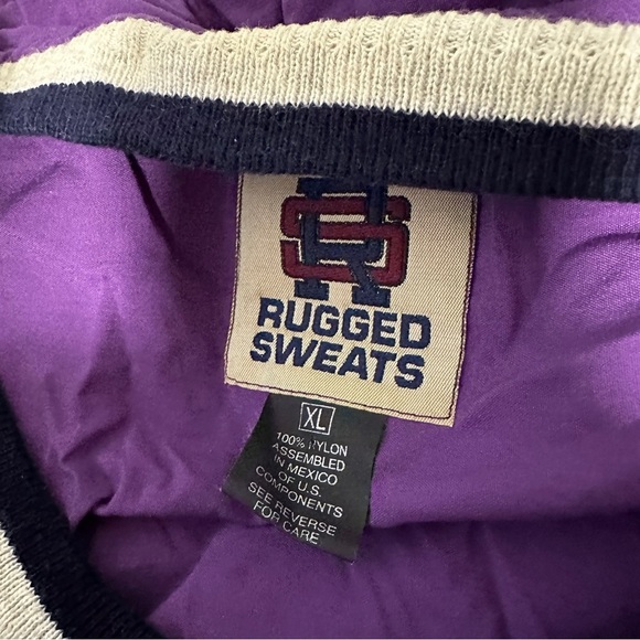 Vintage 90s Rugged Sweats Purple Sporty Pullover Windbreaker Men’s Size XL - Picture 11 of 11